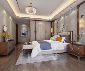 New Chinese Style Bedroom-ID:194122552