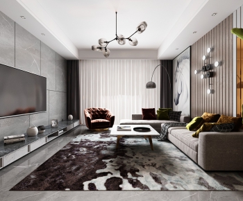 Modern A Living Room-ID:592500227