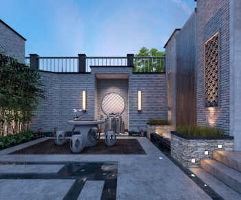 New Chinese Style Courtyard/landscape-ID:820193194