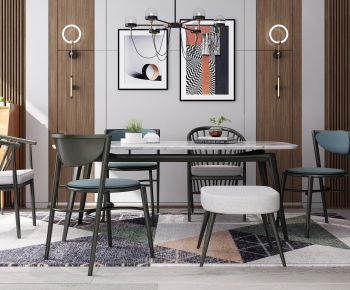 Nordic Style Dining Table And Chairs-ID:938644297