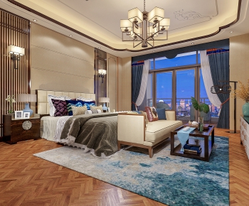 New Chinese Style Bedroom-ID:198866387