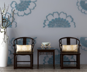 New Chinese Style Single Chair-ID:999168115