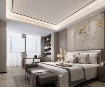 New Chinese Style Bedroom-ID:138364432