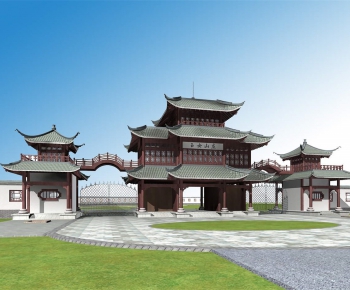 Chinese Style Ancient Architectural Buildings-ID:261047466