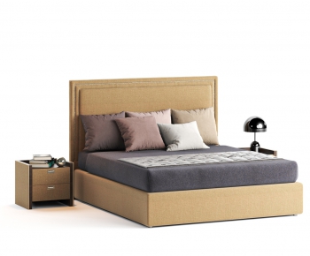 Modern Double Bed-ID:813250914