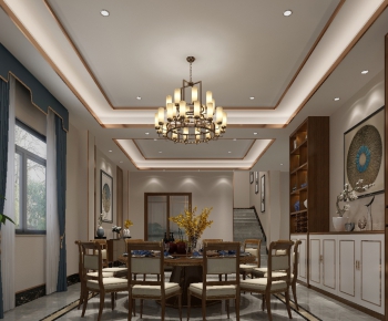 New Chinese Style Dining Room-ID:848890586