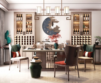 New Chinese Style Dining Room-ID:249306442