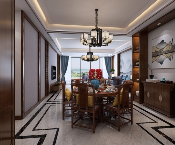 New Chinese Style Dining Room-ID:792782689