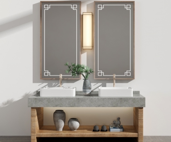 New Chinese Style Bathroom Cabinet-ID:104741347