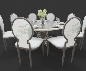 American Style Dining Table And Chairs-ID:260239991