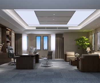 New Chinese Style Manager's Office-ID:155410857