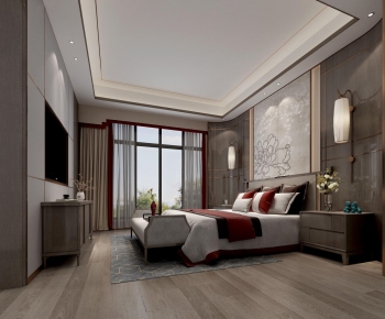 New Chinese Style Bedroom-ID:935678225