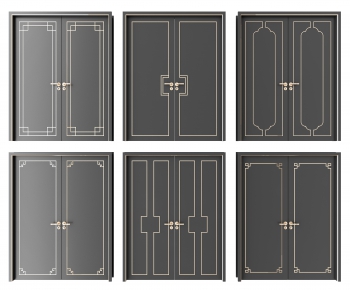 New Chinese Style Double Door-ID:313525326