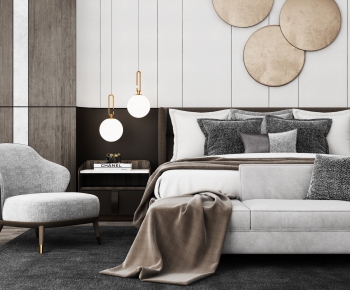 Modern Double Bed-ID:501288178