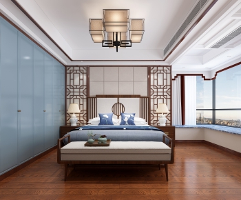 New Chinese Style Bedroom-ID:882149655