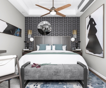 New Chinese Style Bedroom-ID:723095993