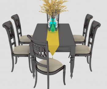 American Style Dining Table And Chairs-ID:998589781
