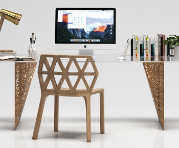 Modern Computer Desk And Chair-ID:227784969