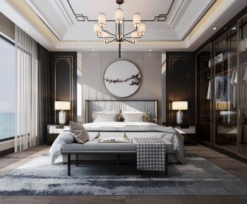 New Chinese Style Bedroom-ID:691108324