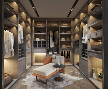 Modern Clothes Storage Area-ID:206452684