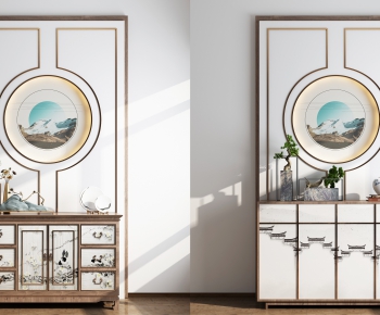 New Chinese Style Side Cabinet/Entrance Cabinet-ID:368002465