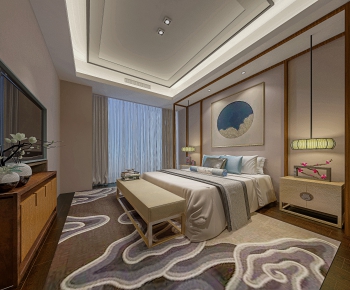 New Chinese Style Bedroom-ID:915190724