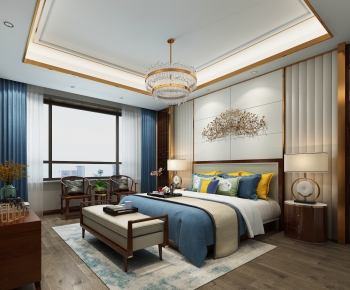 New Chinese Style Bedroom-ID:193189726