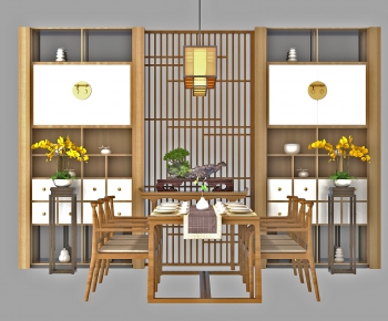 New Chinese Style Dining Table And Chairs-ID:556097176