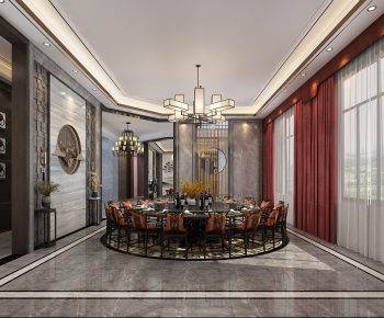 New Chinese Style Dining Room-ID:501157589