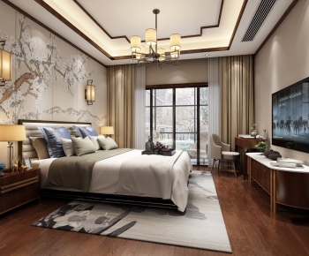 New Chinese Style Bedroom-ID:134335812