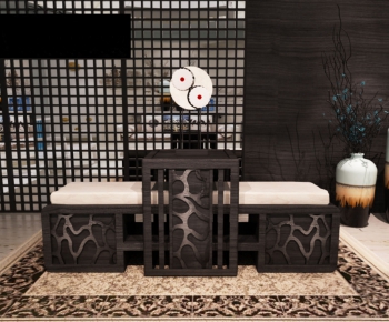 New Chinese Style A Sofa For Two-ID:320830633