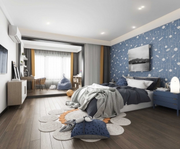 Nordic Style Boy's Room And Son's Room-ID:975701859
