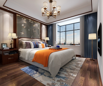 New Chinese Style Bedroom-ID:181245928