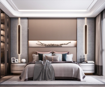 New Chinese Style Bedroom-ID:487676547