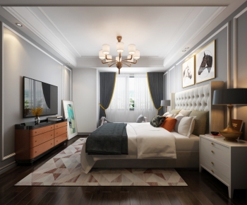 Simple European Style Bedroom-ID:128410466