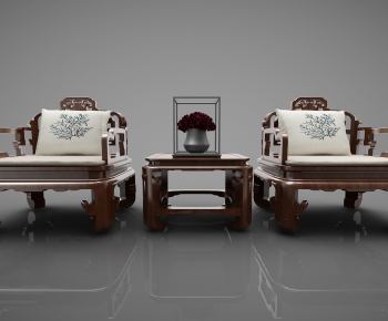 New Chinese Style Single Sofa-ID:801945853