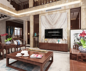 Chinese Style A Living Room-ID:371905538