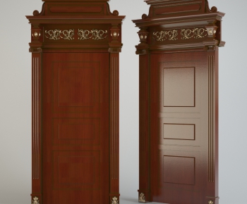European Style Solid Wood Door-ID:455488236