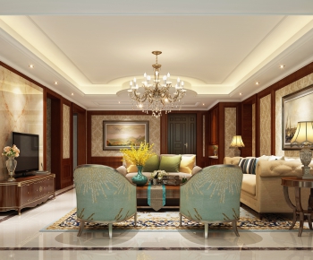 New Classical Style A Living Room-ID:235979895