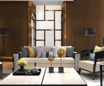 New Chinese Style A Sofa For Two-ID:400527953