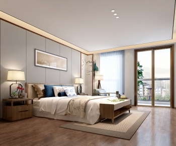 New Chinese Style Bedroom-ID:464857294