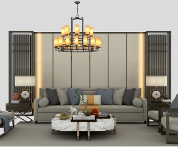 New Chinese Style Sofa Combination-ID:755204162