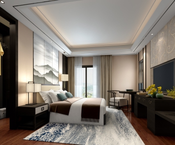 New Chinese Style Bedroom-ID:166206386