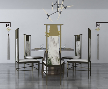 New Chinese Style Dining Table And Chairs-ID:930480622