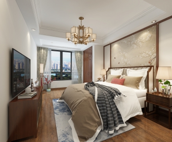 New Chinese Style Bedroom-ID:232260241