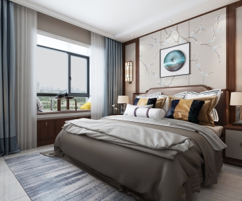 New Chinese Style Bedroom-ID:870590972