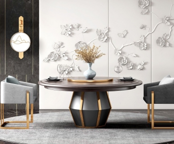 New Chinese Style Dining Table And Chairs-ID:534890122