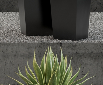 Modern Potted Green Plant-ID:584646913