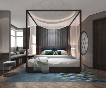 New Chinese Style Bedroom-ID:803864637