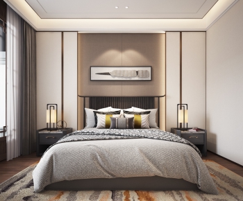 New Chinese Style Bedroom-ID:187535242